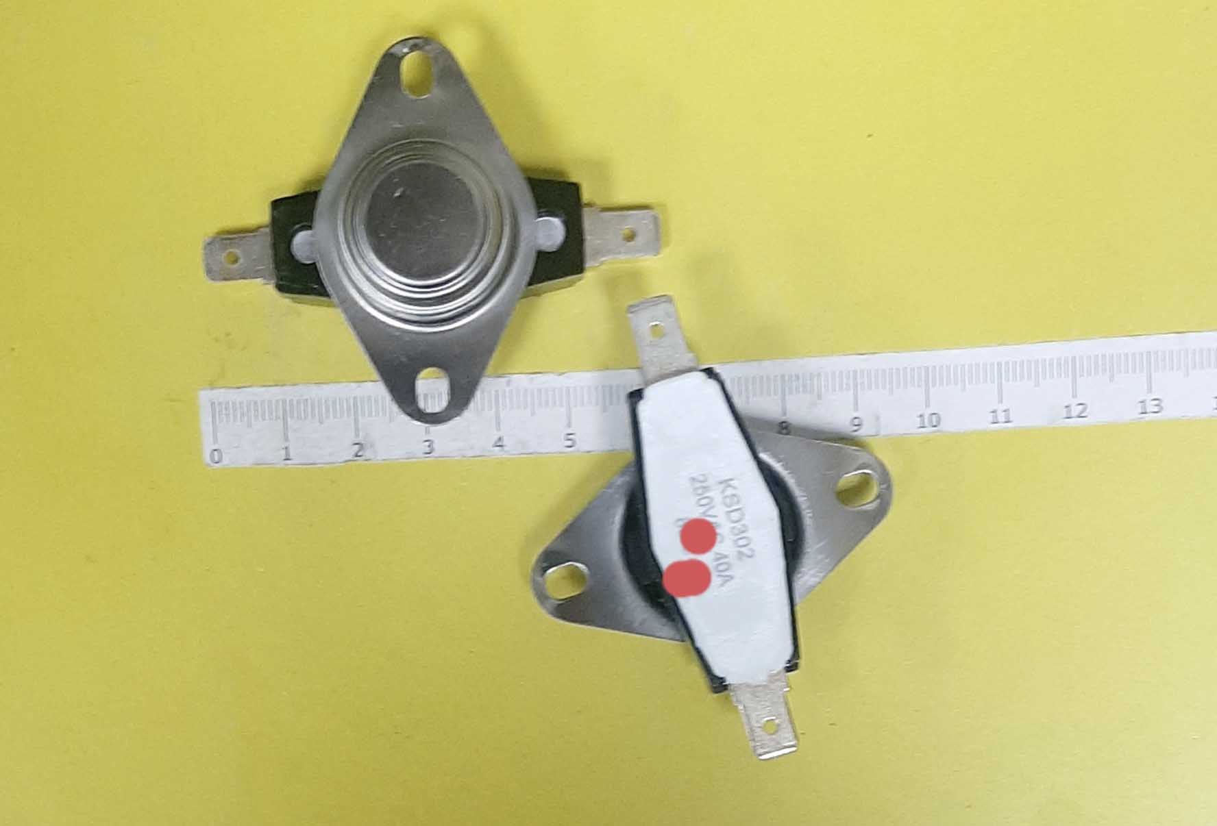 Термостат KSD302 250VAC 40A 70°c н/з 